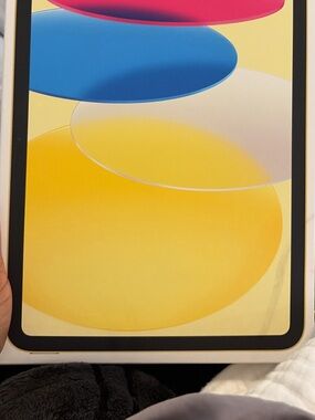 Apple iPad in Yellow with Blue and Pink Accents